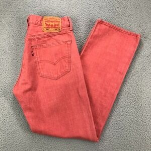 LEVIS 501 Men 30x30 (Tag 32x32) Classic Straight Leg Salmon White Oak Cone Denim